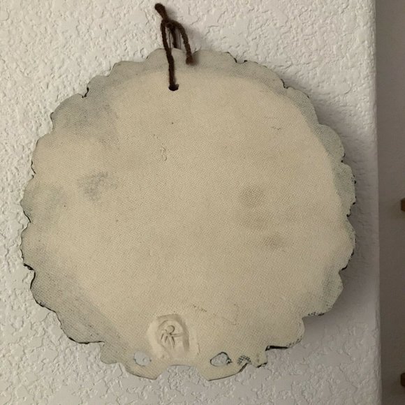 Artisan Blue and Green Sculpted Peacock Funky Ceramic Wall Decor Handmade Signed - Picture 4 of 6